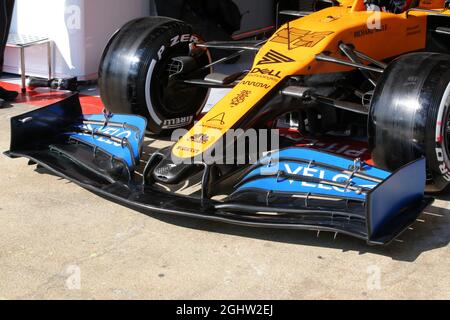 McLaren MCL35 Frontflügel. 21.02.2020. Formel-1-Test, Tag Drei, Barcelona, Spanien. Freitag. Bildnachweis sollte lauten: XPB/Press Association Images. Stockfoto