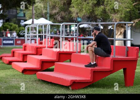 Circuit Atmosphäre nach der Absage des Grand Prix. 13.03.2020. Formel-1-Weltmeisterschaft, Rd 1, Großer Preis Von Australien, Albert Park, Melbourne, Australien, Übungstag. Bildnachweis sollte lauten: XPB/Press Association Images. Stockfoto