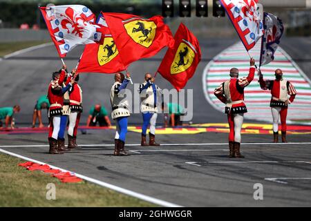 Circuit Atmosphäre - Ferrari 1000GP Feiern. 13.09.2020. Formel 1 Weltmeisterschaft, Rd 9, Großer Preis Der Toskana, Mugello, Italien, Wettkampftag. Bildnachweis sollte lauten: XPB/Press Association Images. Stockfoto