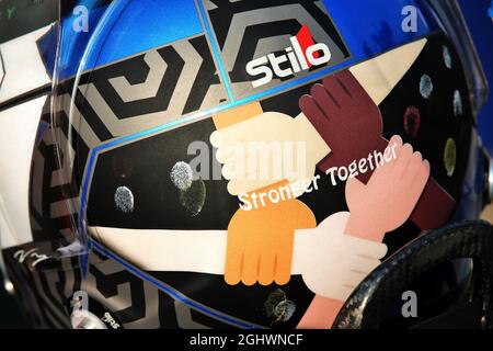 Der Helm von Valtteri Bottas (FIN) Mercedes AMG F1. 31.10.2020. Formel-1-Weltmeisterschaft, Rd 13, Großer Preis Der Emilia Romagna, Imola, Italien, Qualifying Day. Bildnachweis sollte lauten: XPB/Press Association Images. Stockfoto