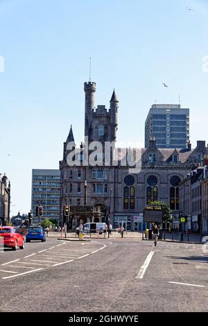 Union Street im Stadtzentrum, Aberdeen, Schottland, Großbritannien. Juli 2021 Stockfoto
