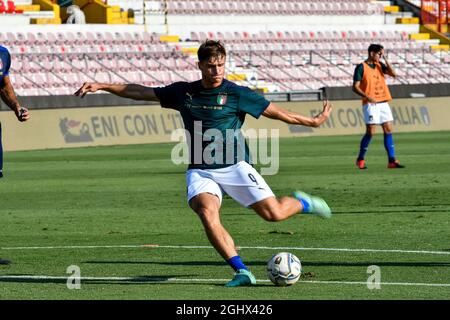 Stadio Romeo Menti, Vicenza, Italien, 07. September 2021, Aufnahme von Lorenzo Colombo (Italia) während der EM 2023 Qualifiers - Italien U21 gegen Montenegro - UEFA European Football Championship Credit: Live Media Publishing Group/Alamy Live News Stockfoto