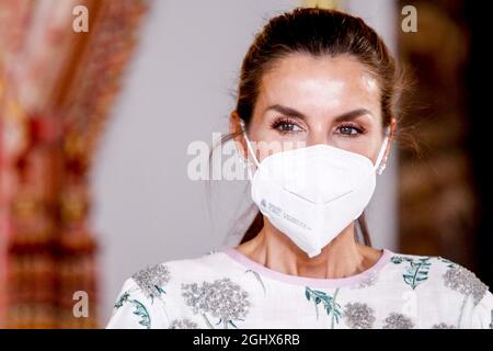 MADRID, SPANIEN - 07. September: **KEIN SPANIEN** Königin Letizia von Spanien besucht am 7. September 2021 in Madrid, Spanien, ein Mittagessen mit dem Präsidenten von Chile im Königlichen Palast. Quelle: Jimmy Olsen/MediaPunch Stockfoto