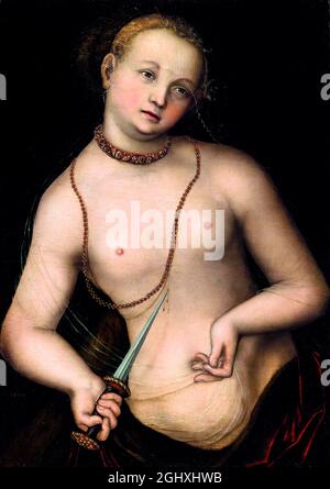 Lucretia von Lucas Cranach dem Älteren (1472-1553), Öl auf Buchenholzplatte, 1534 Stockfoto