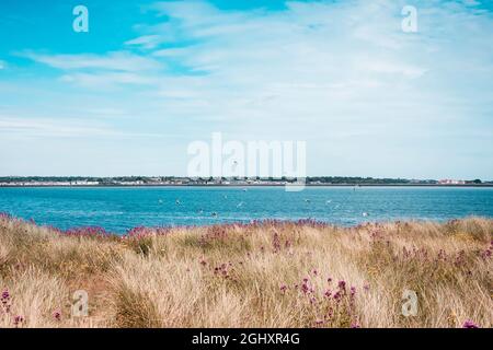 Aufnahmen aus der Dublin Bay und dem Bereich des Poolbeg Lighthouse Stockfoto