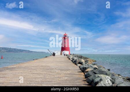 Aufnahmen aus der Dublin Bay und dem Bereich des Poolbeg Lighthouse Stockfoto