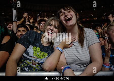 Seattle, USA. September 2021. Seattle, WA - 06. SEPTEMBER 2021 : die Rockband Green Day tritt während der Hella Mega Tour im T-Mobile Park am 06. September 202 1 in Seattle, Washington, vor ausverkauften Zuschauern auf. Photo Xander Decchio/imageSPACE Credit: Imagespace/Alamy Live News Stockfoto