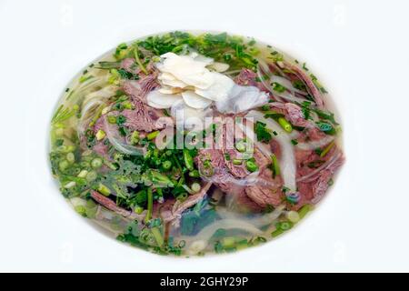 Pho, vietnamesisches Suppengericht, Hanoi, Vietnam Stockfoto