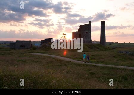 Elster Minen, Ruinen alter Bleiminen in Sheldon, Bakewell, Peak District, Derbyshire, England Stockfoto