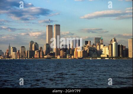 World Trade Center in Manhattan, NYC vor 9.11.01 Stockfoto