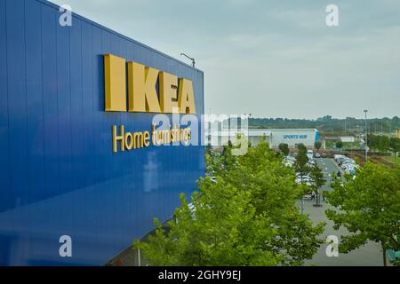 DUBLIN - IRLAND - SEP-04-2021 IKEA Store in Dubin Irland. Stockfoto