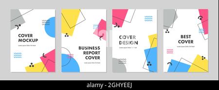Satz von abstrakten kreativen künstlerischen Vorlagen. Universelle Cover Designs für Geschäftsbericht, Broschüren, Flyer, Präsentationen, Broschüren, Magazine. Stock Vektor