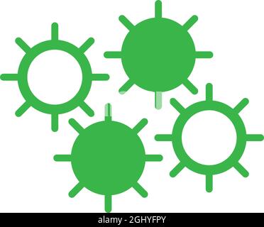 Vorlage für ein flaches Design mit bakteriellen probiotischen Symbolen Stock Vektor