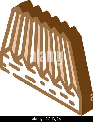 Abbildung des isometrischen Symbols für taktile Bodenbeläge Stock Vektor