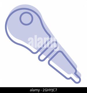 Icon Vektor der Pipette - zwei-Ton-Stil - einfache Illustration, editierbare Kontur, Design Vorlage Vektor, gut für Drucke, Poster, Ankündigungen, a Stock Vektor