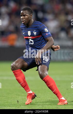 Kurt Zouma aus Frankreich in Aktion während des Qualifikationsspiel der FIFA-Weltmeisterschaft 2022 zwischen Frankreich und Finnland am 7. September 2021 im Groupama Stadium in Lyon, Frankreich. Foto von David Niviere/ABACAPRESS.COM Stockfoto