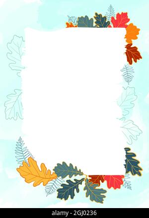 Moderne universelle Vorlagen. Helle Eichenblätter.geeignet für Grußkarten, Urlaubskarten, Corporate Cards und Einladungen. Abstraktes Design. Vektor Stock Vektor