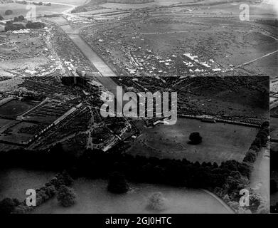 Epsom Race Course 1936 eine Luftaufnahme der Strecke - 26. Mai 1936 ©2006 TopFoto Stockfoto