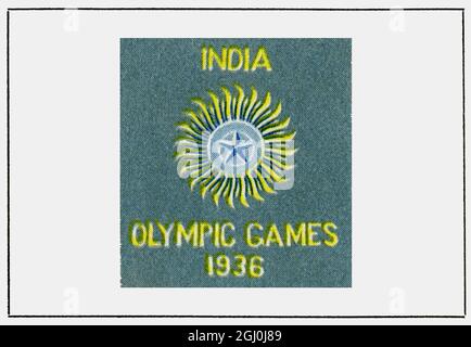 Indien - Indian Olympic Association, Lahore - 53 Teilnehmer. 1936 Stockfoto