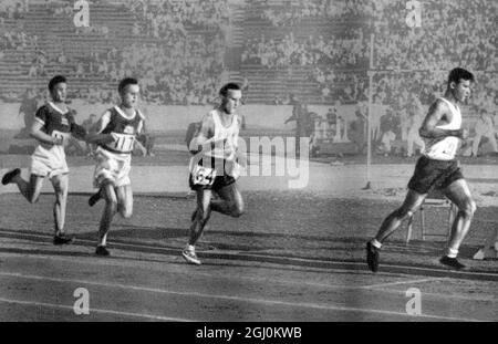 X Olympiade, Los Angeles, August 1932. 10000 Meter Janusz Kusociski für Polen gewinnt Gold Stockfoto