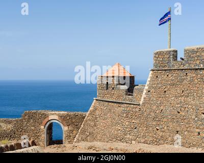 Forte Real de Sao Filipe Festung. Cidade Velha, historisches Zentrum von Ribeira Grande, zum UNESCO-Weltkulturerbe ernannt. Santiago Island, Kap Verde. Stockfoto