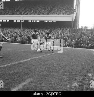 EVERTON V ARSENAL FUSSBALLSPIEL 20. FEBRUAR 1960 Stockfoto