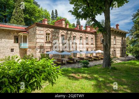 Georgien, Kacheti, Tsinandali. Chavchavadze Estate, Weingut und ehemalige Heimat von Prinz Alexander Chavchavadze, Soldat und Pionier Winzer. Stockfoto