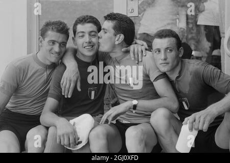 OLYMPISCHES SPIEL RADFAHREN 100KM TEAM STRASSE ZEITFAHREN ITALIENER GEWINNEN GOLD 26 AUGUST 1960 Stockfoto