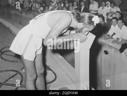 OLYMPISCHES SPIEL ROAD WALK 50 KM SINGH NACH DEM ENDE 7. SEPTEMBER 1960 Stockfoto