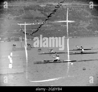 OLYMPISCHES SPIEL KANUSPORT 1000M PARTI GEWINNT GOLD 30 AUGUST 1960 Stockfoto