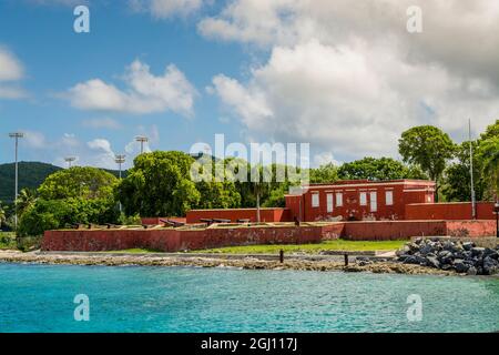 Fort Frederik Museum Historic Site, Downtown Frederiksted, St. Croix, US Virgin Islands. Stockfoto