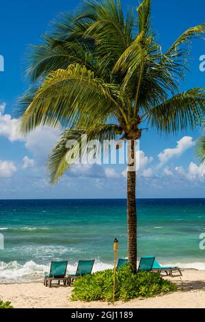 Karambolen Beach Resort Beach, St. Croix, US Virgin Islands. Stockfoto