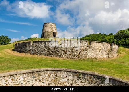 Ruins of Rust Op Twist Sugar Mill Plantage, St. Croix, US Virgin Islands. Stockfoto