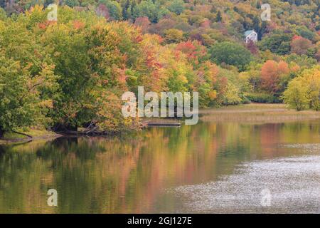 Kanada, New Brunswick, Kennebecasis River Valley, Hampton. Herbstlaub. Stockfoto