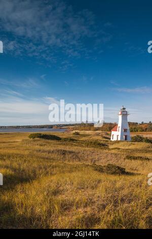 Kanada, Prince Edward Island, New London Lighthouse. Stockfoto