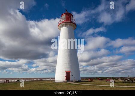 Kanada, Prince Edward Island, Point Prim Lighthouse. Stockfoto