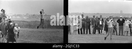 GOLF BRITISCHE FRAUEN ÖFFNEN CAROL SORENSON SCHAUKELN IN SANDWICH, KENT ; 25 SEPTEMBER 1964 Stockfoto