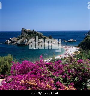 Isola Bella, Taormina, Sizilien, Italien Stockfoto