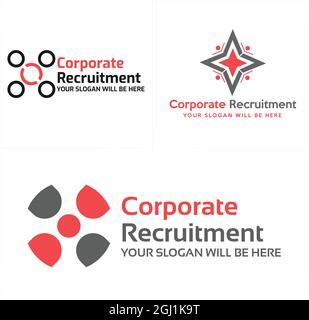 Unternehmensberatung Menschen Corporate Logo Design Stock Vektor