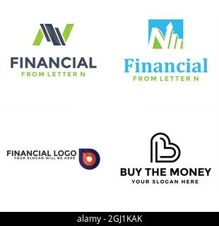 Finanzdiagramm Pfeil Business-Marketing-Logo-Design Stock Vektor