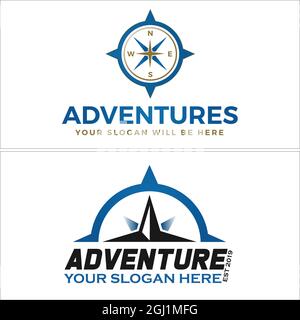 Adventures Compass Direction Logo-Design Stock Vektor