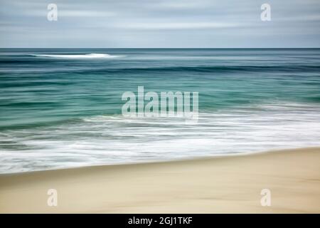 USA, Kalifornien, La Jolla, Abstract von sanften Wellen am Marine Street Beach Stockfoto