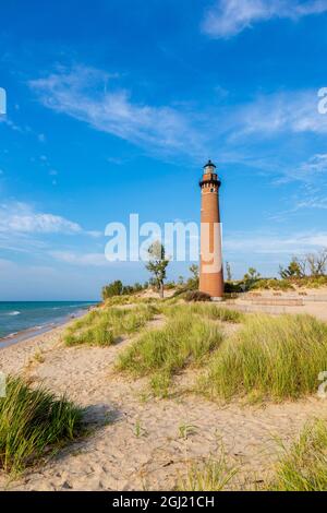 Little Sable Point Lighthouse in der Nähe von Mears, Michigan, USA. Stockfoto