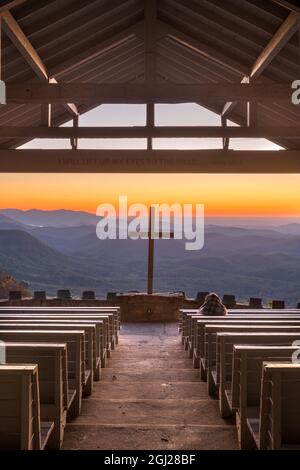 CLEVELAND, SOUTH CAROLINA - 2. NOVEMBER 2020: Pretty Place Chapel at Dawn. Stockfoto
