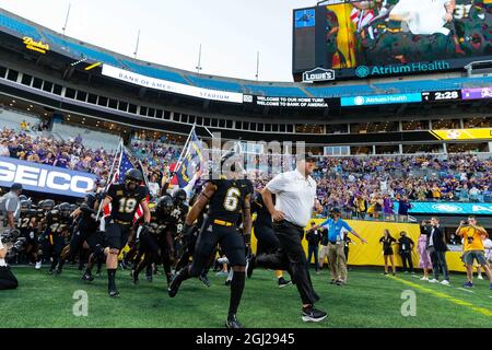 Charlotte, NC, USA. September 2021. Appalachian State Mountaineers nehmen an der Duke's Mayo Classic 2021 im Bank of America Stadium in Charlotte, NC, Teil. (Scott Kinser/Cal Sport Media). Kredit: csm/Alamy Live Nachrichten Stockfoto