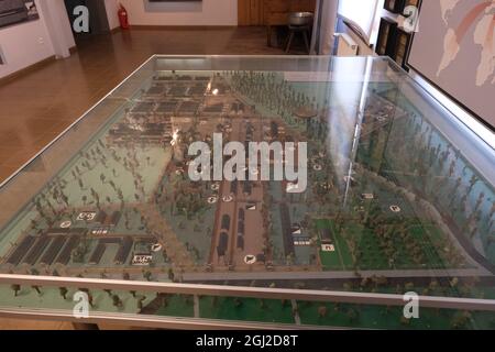 Lambinowice, Polen - 21. August 2021: Stalag VIII B 344 Lamsdorf. Museum in Lambinowice. Woiwodschaft Opole Stockfoto