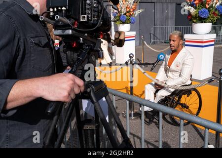 Niederlande, Den Haag am 07/09/2021. Das Ministerium für Gesundheit, Wohlfahrt und Sport organisiert eine Hommage an die niederländischen Medaillengewinnerinnen der 202 Stockfoto