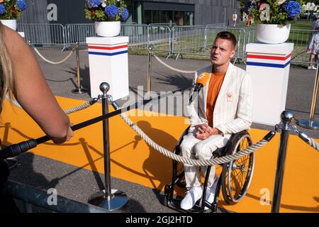 Niederlande, Den Haag am 07/09/2021. Das Ministerium für Gesundheit, Wohlfahrt und Sport organisiert eine Hommage an die niederländischen Medaillengewinnerinnen der 202 Stockfoto