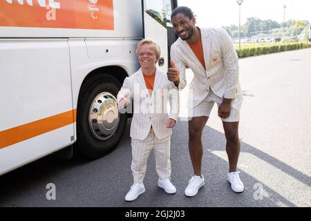 Niederlande, Den Haag am 07/09/2021. Das Ministerium für Gesundheit, Wohlfahrt und Sport organisiert eine Hommage an die niederländischen Medaillengewinnerinnen der 202 Stockfoto