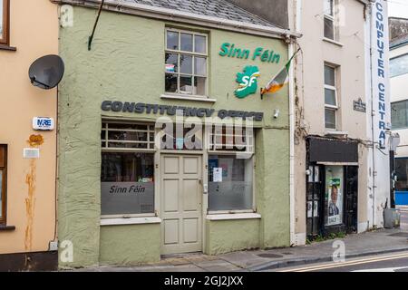 Sinn Fein, Wahlkreisbüro in Tralee, Co. Kerry, Irland. Stockfoto